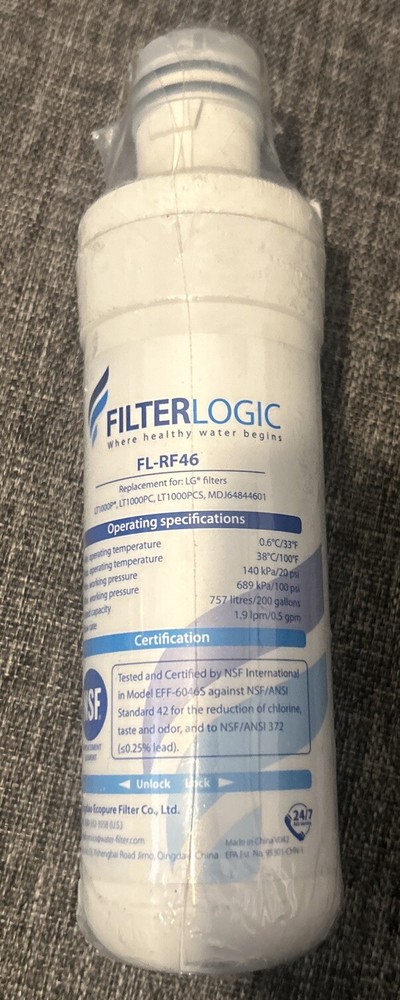Filter Logic FL-RF46 New, Sealed Replacement For LG Filters