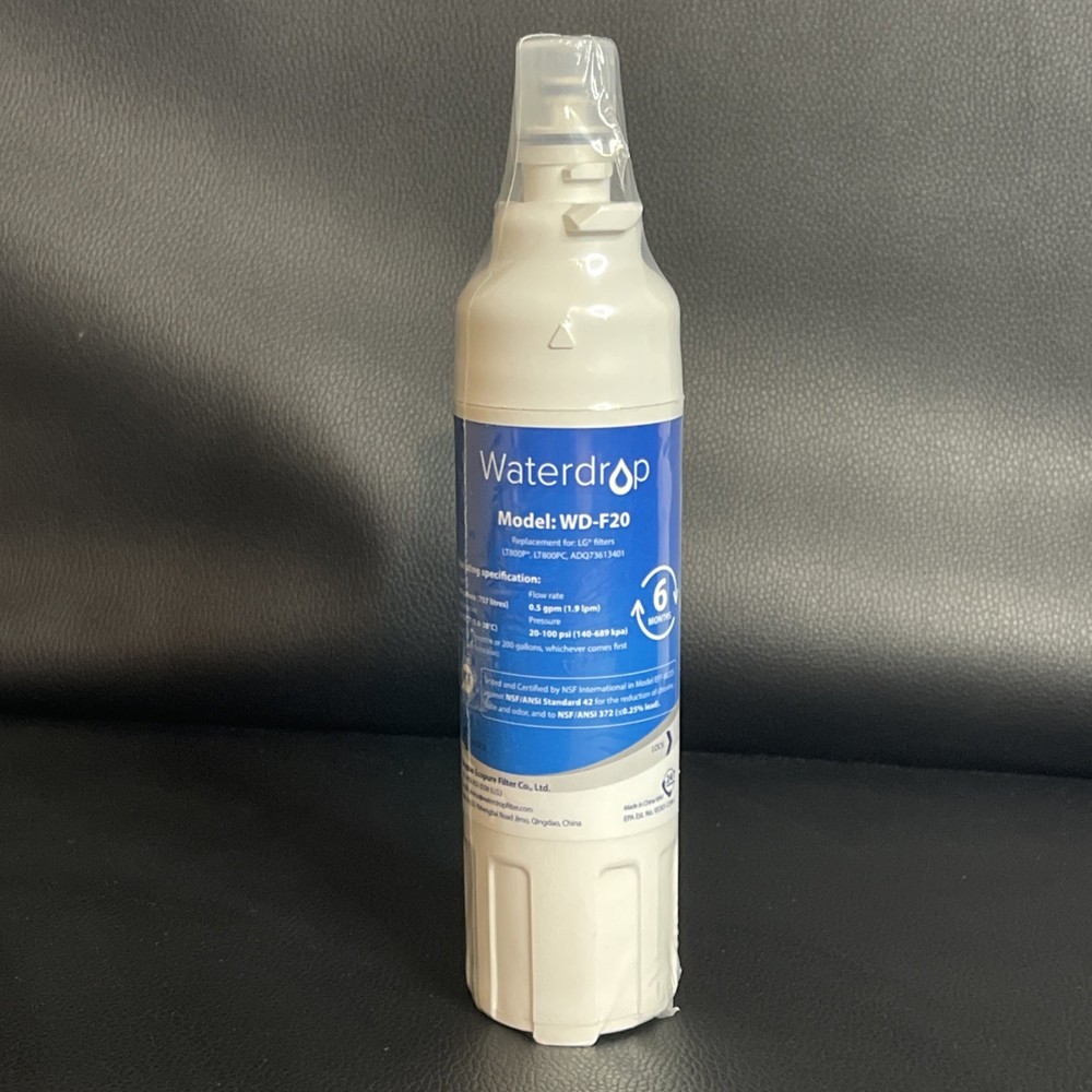 WaterDrop WD-F20 LG Refrigerator Water Filter for LT800P LT800PC ADQ73613401 New