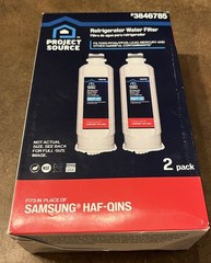 New Project Source Samsung HAF-QINS 3846785 Refrigerator Water Filter 2 Pack QTY