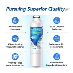 Fit For Samsung RF263BEAEWW/AA RF263TEAEBC/AA RF263TEAESG/AA Water Filter 3 Pack