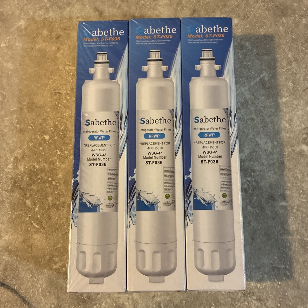 3 Pack Sabethe ST-F036 Refrigerator Water Filter Replacement GE WSG-4