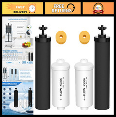 Gravity Water Filter Replacement Combo for Berkey BB9-2 & PF-2 Fluoride, NSF 42