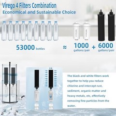 Gravity Water Filter Replacement Combo for Berkey BB9-2 & PF-2 Fluoride, NSF 42
