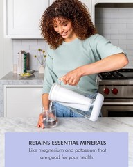 Home Water Pitcher 7-Cup with Silicone Base for Everyday Filtration