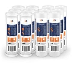 12-PACK of Reverse Osmosis Replacement Filters 10″ Sediment & CTO Carbon Block