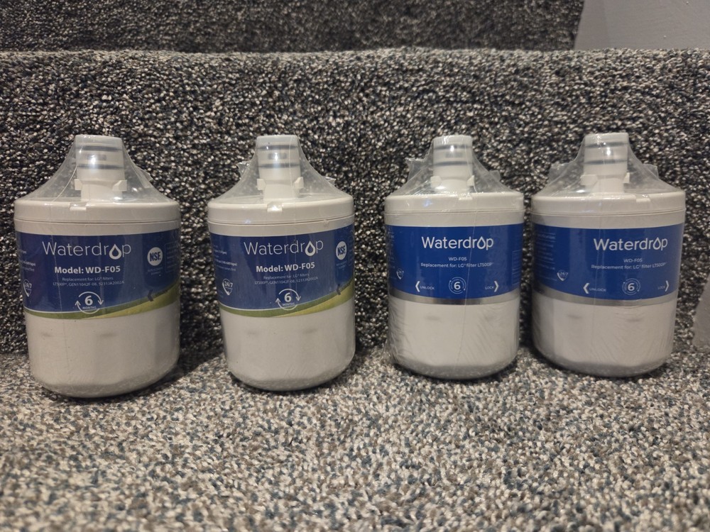 4 Pack WaterDrop Water Filter (For: LG WD-LT500P, NEW SEALED