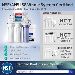 NSF Certified, 75 GPD, Alkaline 6-Stage Reverse Osmosis System, pH+ Remineral…