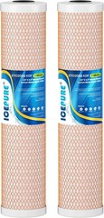 ICEPURE 4.5×20 Whole House Water Filter KDF Carbon 5 Micron Heavy Metal 2 Pack.