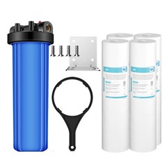 20 Inch Whole House Water Filter Housing System & 4PCS 20″ x 4.5″ PP Sediment