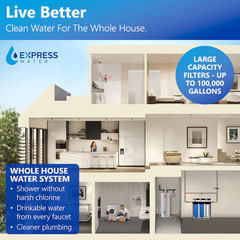 Express Water Carbon, Heavy Metal, and Anti-Scale Whole House Water Filtration