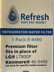 3 NEW – Refresh R-9490 Refrigerator Water Filter For LT800P & Kenmore 469490