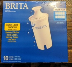 Brita Pitcher Replacement Filters, Pack of 9, 10Ct, White 060258359916 Open Box