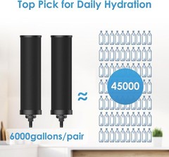 AQUA CREST 2.25G Gravity Water Filter System NSF/ANSI 42&372 Certified for Home