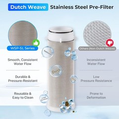 Brass Whole House Sediment Filter, 1″ + 3/4″ MNPT Fittings, Easy Installation