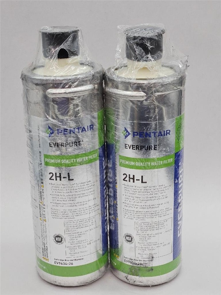 Lot of 2 EverPure PENTAIR EV9634-26 2H-L Replacement Water Filter Cartridge