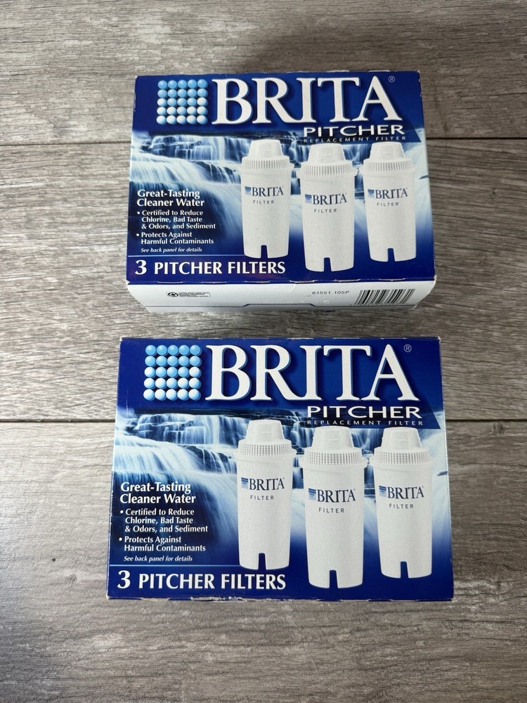 Brita Pitcher Replacement Filters 3 Count White Brand New Sealed