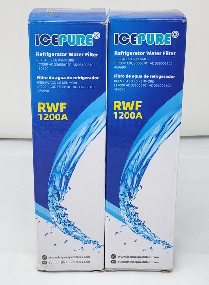 IcePure Refrigerator Water Filter RWF 1200A (Set of 2) – New in Box