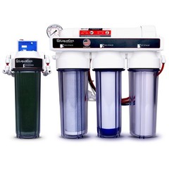 LiquaGen 5 Stage Premium 100 GPD RO/DI Water Filter System + Gauge & TDS Meter