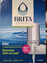 NEW BRITA Faucet Elite Chrome Replacement Filter Remove 99% of Lead
