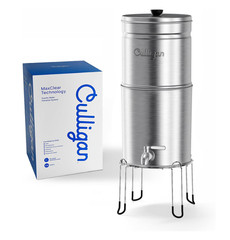 Culligan MaxClear 3 Gal Brushed Stainless Gravity Water Filter System w/ Filter