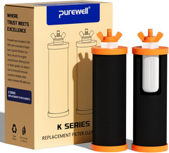 PF-3-FL Black 4-Stage Carbon & Fluoride Filters for Berkey & Proone (2 Pack)