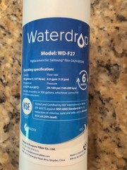 Waterdrop WD-F27 Refrigerator Water Filter Replacement Works with Brand Name