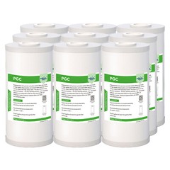 9 Pack 10″ x 4.5″ Carbon Sediment Water Filter Replacement for Whole House FXHTC