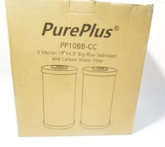 PurePlus PP10BB-CC 5 Micron 10×4.5″ Big Blue Sediment&Carbon Water Filters 2-PK