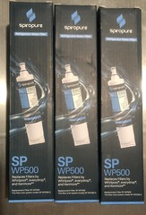 Lot Three (3) Spiropure Refrigerator Water Filters SP WP500