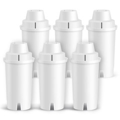 AQUALINK JFC002 Replacement for Brita Longlast Water Filter, 6PACK