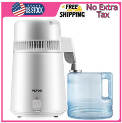 Water Distiller 1.1 Gal 750W Countertop Pure Water Machine BPA Free Container Wh