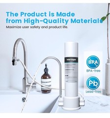 💧High-Efficiency Countertop Water Filter,Retains Minerals,White Faucet Purifier