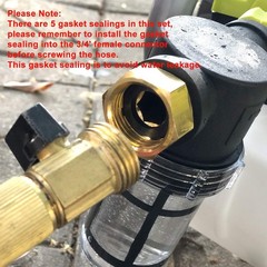 Filtro de sedimentos Línea de fijación Filtro de manguera de agua Metal Plástico