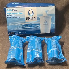 Brita Plus Replacement Water Filter, High-Density Pitchers 3 PACK Genuine OEM