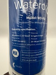 Waterdrop WD-F02 Refrigerator Replacement Water Filter ~ Factory Sealed NEW