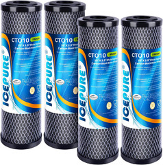 1 Micron 2.5″ X 10″ Whole House CTO Carbon Sediment Water Filter Cartridge Co…