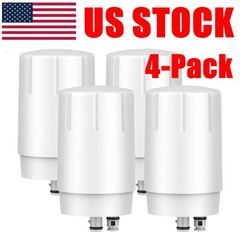 White Faucet Replacement Filter 4-Pack for Brita Filter, Reduce 99% impurities