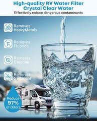 RV Inline Water Filter, NSF Certified, Camper Water Filter Reduces Chlorine, …