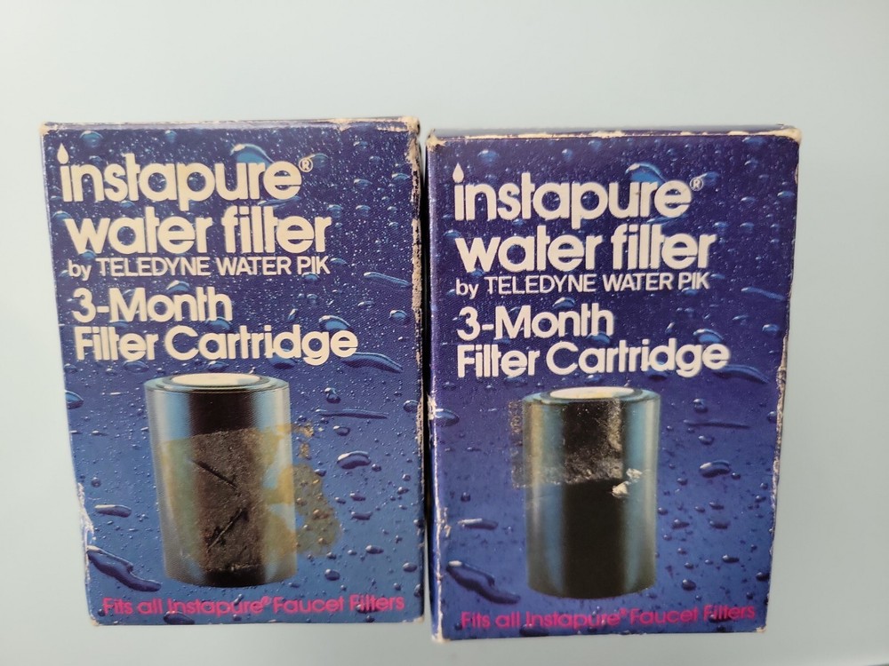 (2)Instapure Water filter Pik Model R-2C Replacement Faucet Filter Cartridge 3mn
