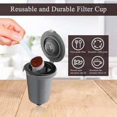 Replacement Parts Grey Reusable Filter Cup, Compatible with Cuisinart Single Ser