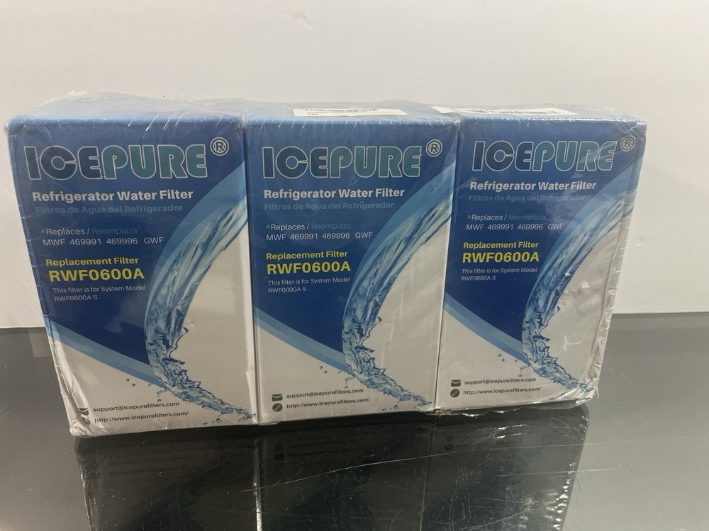 Lot Of 3 New On Package IcePure RWF0600A-S Refrigerator Water Filter Ice Pure