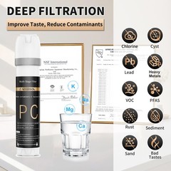 Under Sink Water Filter System with Chrome Faucet, NSF/ANSI 42&53 Anti-Clog P…