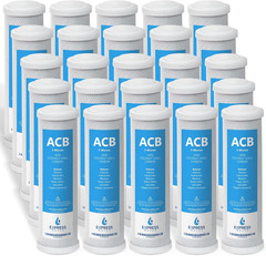 – 25 Pack Activated Carbon Block ACB Water Filter Replacement – 5 Micron, 10 Inc