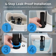 Flush Valve Seal for Standard 2 Pcs Silicone for 7301111-0070A, Leak-Proof Ta…