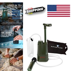 Survival Water Filter System Non Electric 500ml Per Minute Flow Rate Lightweight