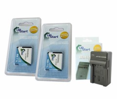 2x Battery + Charger for Canon PowerShot A2500 Digital Camera 680mAh, 3.6V