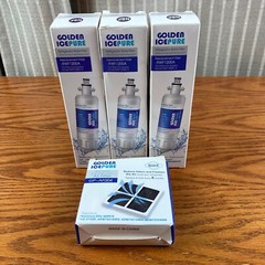 3 Pack of Golden Icepure RWF1200A Water Filters with 3 ICP-AF004 Air Filters NEW