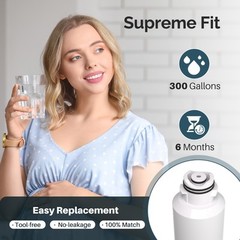 5 Pack Fit For Samsung RF28HFEDBWW/AA RF28HFEDBSR/AA Refrigerator Water Filter