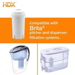 HDX Water Pitcher Replacement Water Filter Cartridges, BPA Free (8-Pack).