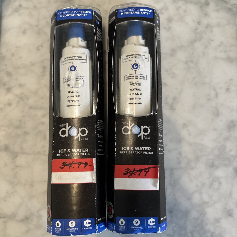 Whirlpool Replacement Filter 6 EDR6D1 Refrigerator Ice & Water System Lot Of 2